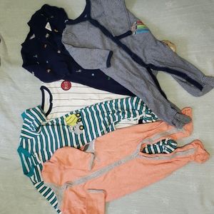 Carter's Sleep N Plays (4) and one romper 9months.